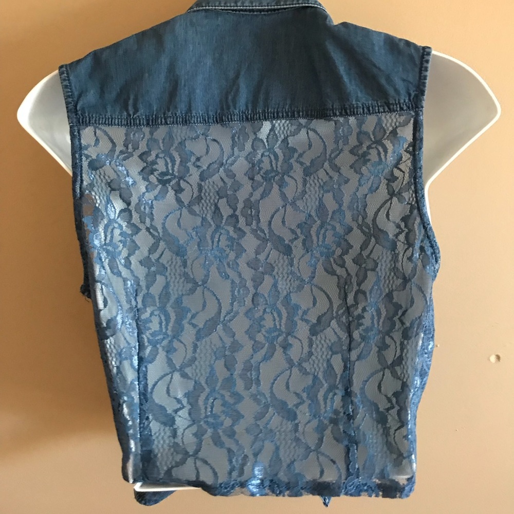 Denim Button Up Tank - Picture 3 of 3
